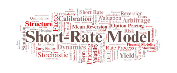 Fototapeta premium Short-Rate Model Word Cloud. Core Concepts In Interest Rate Modeling And Pricing