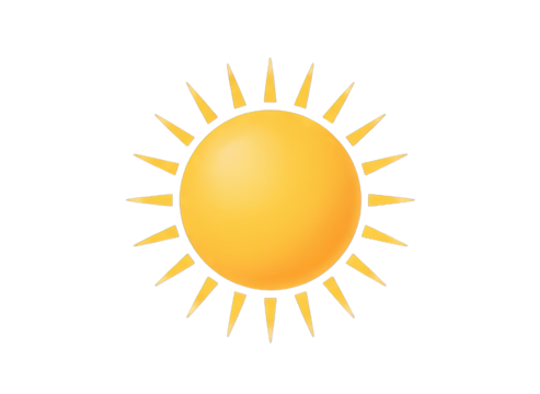 A Bright Orange Sun With Yellow Rays Against A Black Background A Simple Celestial Illustration