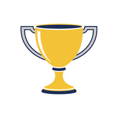 Golden Trophy Cup Award Vector