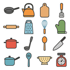 Kitchen Utensils: A vibrant array of essential kitchen tools and accessories, perfect for culinary endeavors, showcasing a delightful blend of functionality and style.