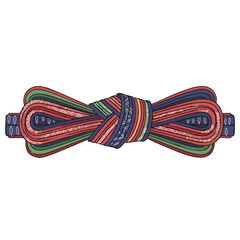 Traditional obi knot in colorful design symbolizing Coming of Age Day  