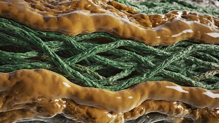 Macro CloseUp of MultiLayered Braided Ropes A Detailed Exploration of Texture Color and Interwoven Strands in a Complex and Abstract Composition Perfect for Backgrounds and Visual Elements.