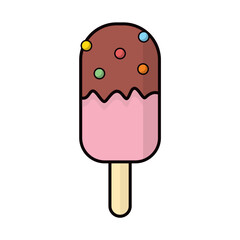 chocolate ice cream icon vector illustration