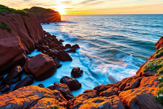 Rocky Coastal Cliffs
- Powered by Adobe