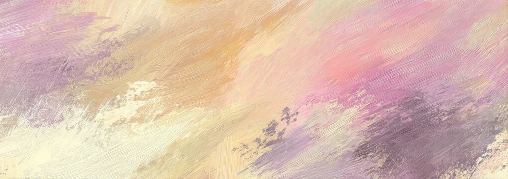 Abstract brushstroke design with soft color blends of pink, yellow, and lavender. Texture evokes painting