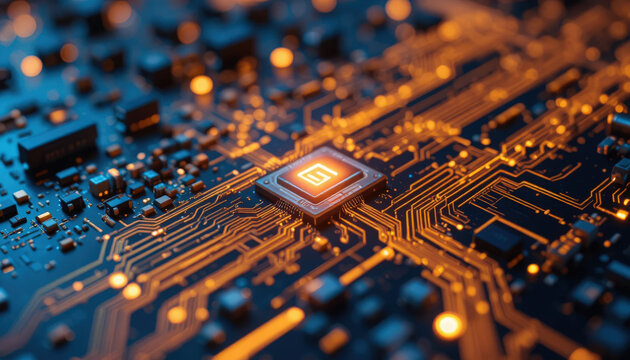 Electronic circuit board technology microchip design