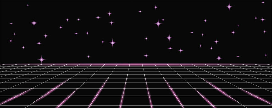 START NEW GAME. press start button. pixel art .8 bit game. retro game. for game assets in vector illustrations. Retro Futurism Sci-Fi Background. glowing neon grid. and stars from vintage arcade comp.