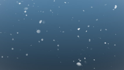 Winter freeze motion of white snow coming down, isolated on background. Snowfall texture overlays.