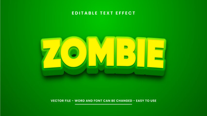 Zombie editable text effect  3d editable text style