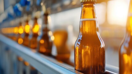 Creating excellence with sealed beer bottles in sunlight