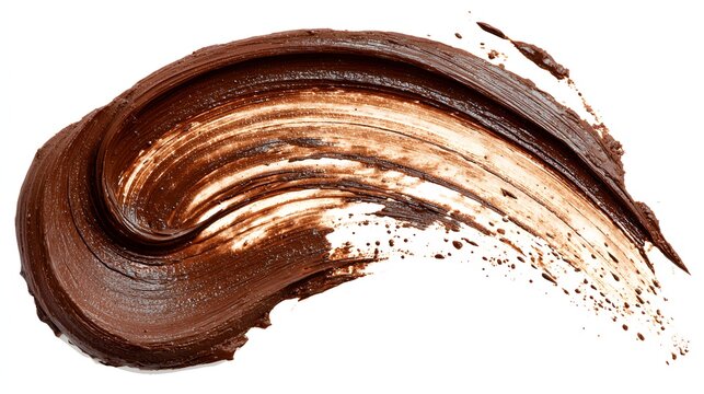 Chocolate Swirl: A close-up view of a rich, creamy chocolate swirl, capturing the texture and depth of the decadent dessert.