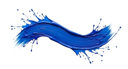 Azure Brushstroke: An abstract, dynamic blue brushstroke swirls across the surface, conveying a sense of movement and artistic flair.