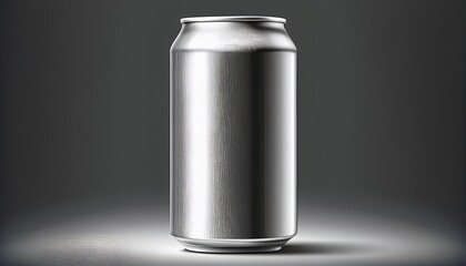 simple and modern aluminum can showcasing sleek metallic design perfect for beverages and packaging