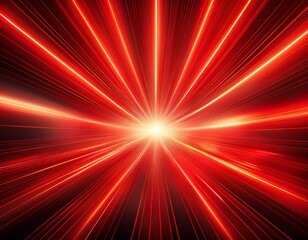 bright red explosion of light rays radiating outward in dynamic patterns