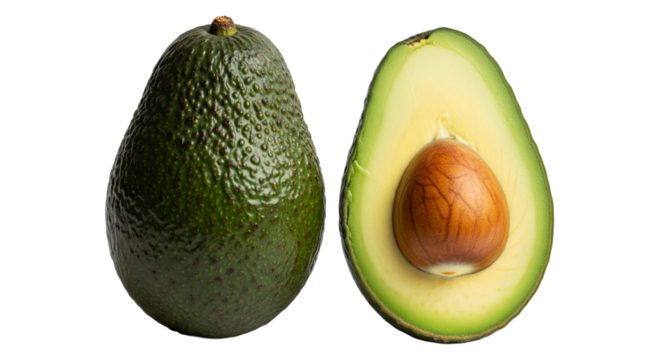 Ripe Avocado Isolated - Background Removed