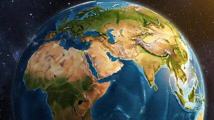 3d render of earth showing north and south america from space with stars - Powered by Adobe