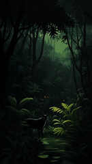 ジャングル　AI生成素材