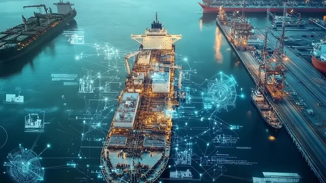 AI-Enhanced Maritime Logistics Ships, Docks, and Data Networks