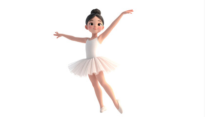 Ballet Dancer Figurine In Tutu Pose.