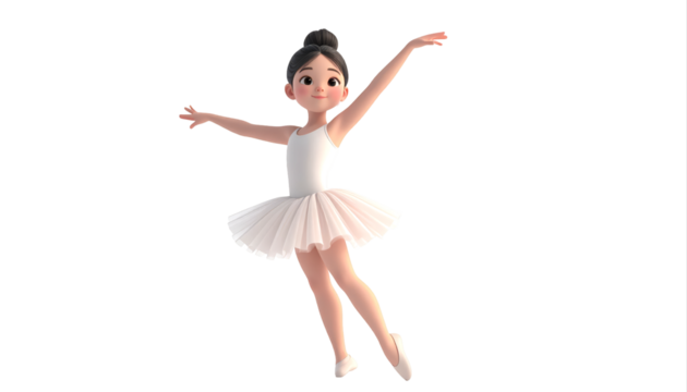 Ballet Dancer Figurine In Tutu Pose.