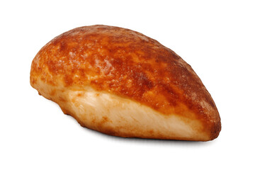 Roasted chicken breast fillet creating a healthy meal. Cooked poultry meat, white meat, serving protein food, transparent background