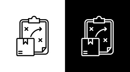 Product Strategy White Icon Set Design