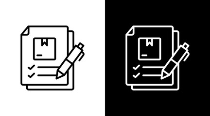Technical Documentation White Icon Set Design
