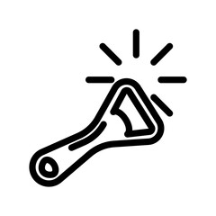 Bottle opener icon design template SVG
