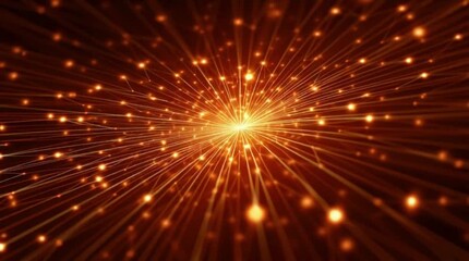 Glowing orange networks beam outward in a radial system, suited for tech event graphics, futuristic posters, or app interface elements.