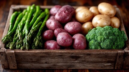 A community-supported agriculture (CSA) box full of fresh, seasonal produce
