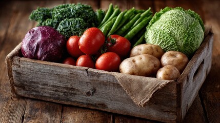 A community-supported agriculture (CSA) box full of fresh, seasonal produce