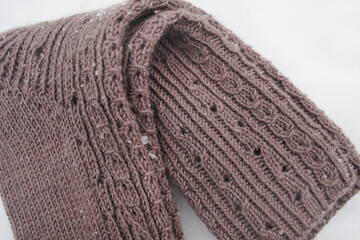 knitted wool socks closeup