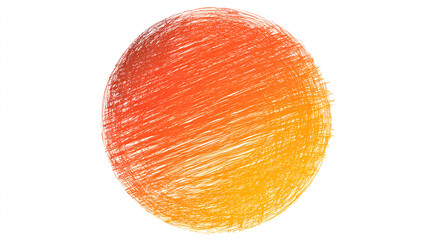 Vibrant fingerprint with warm orange and yellow hues on a white background