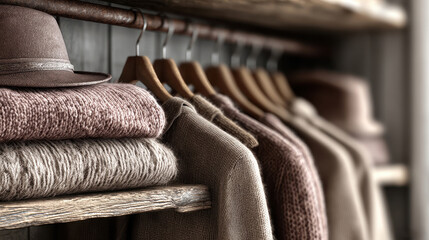 A "slow fashion" wardrobe with high-quality, timeless clothing items