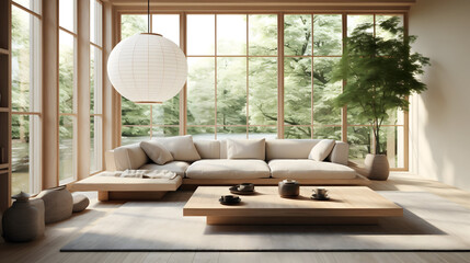 modern living room with sofa