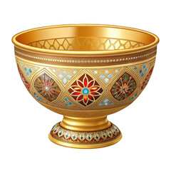 Bowl ornate golden decorative antique ceremonial royal treasure