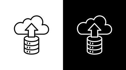 Cloud With Arrows With Icon Set Design