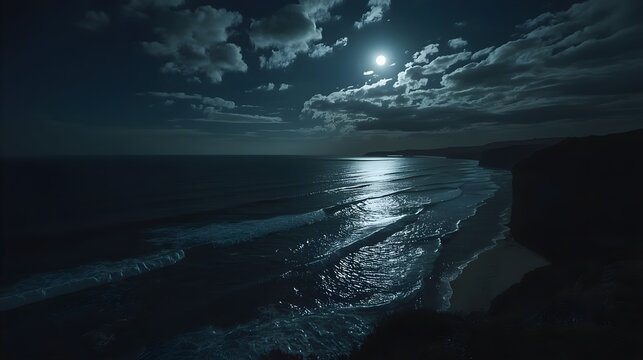ocean view from the moon - Powered by Adobe