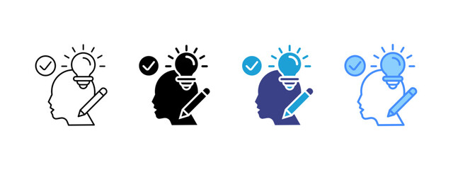 Creation icon set multiple style collection