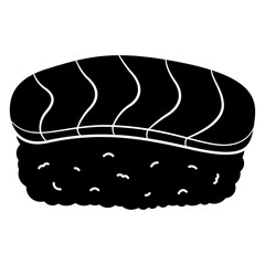 tuna sushi nigiri illustration