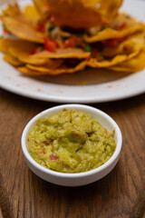 Creamy Guacamole Dip Ready for Nachos