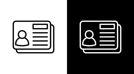 Contact Card With Icon Set Design