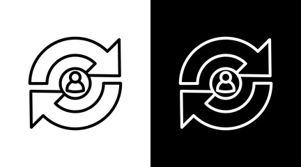 Contacts Sync With Icon Set Design