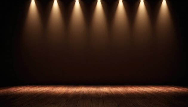 Dark wall with spot lights background. 6