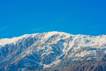Amazing beauty of the Northern Alps and the sunlight during autumn in Hakuba, Nagano Prefecture, Japan.