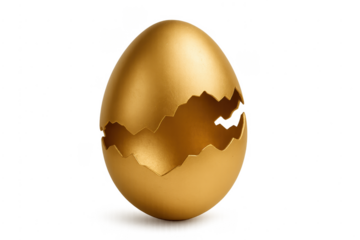 Golden egg hatching breaking new opportunity growth