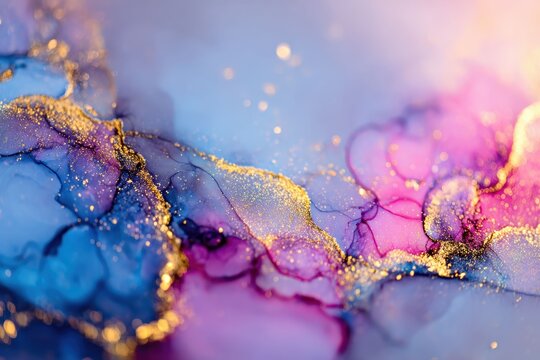 Oceanic Marble Depth Background, Pastel and gold tones merge like waves meeting the sand. It feels deep, natural, and timeless with rich mineral beauty.