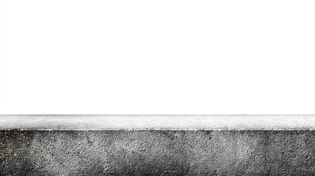 A weathered, rectangular concrete ledge sits against a white backdrop for product placement