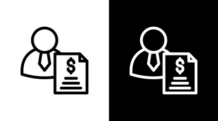 Financial Advisor With Icon Set Design