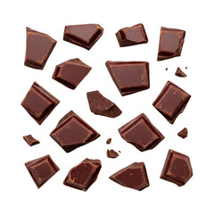 Intense Cocoa Dark Chocolate Squares in Minimal Style
